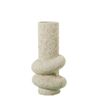 Jarrón Cerámica 31cm Beige Arena Ø15x31cm Boca:ø9cm