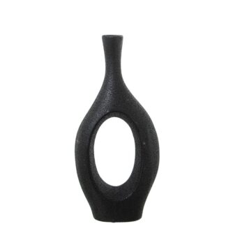 Jarrón Cerámica 33cm Negro 15x6x33cm