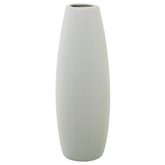 Jarrón Cerámica 37cm Crema Rugosa Ø13x37cm