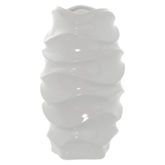 Jarrón Cerámica 40cm Blanco Brillo Ø23x40cm