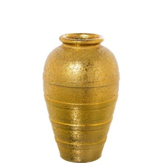 Jarrón Cerámica 40cm Dorado Ø26x40cm