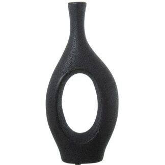 Jarrón Cerámica 41cm Negro 19x7,5x41cm