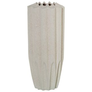 Jarrón Cerámica 42cm Beige 18x42cm