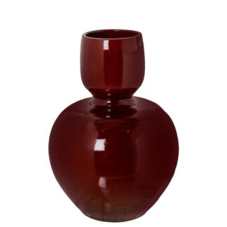 Jarron Ceramica 50cm Burdeos Brillo 30x50cm