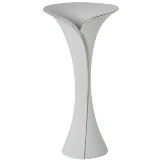 Jarron Ceramica 53cm Blanco/oro Acabado Arena 27x53cm