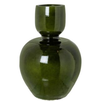 Jarron Ceramica 60cm Verde Brillo 35x60cm