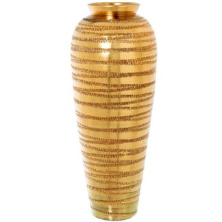 Jarrón Cerámica 80cm Oro Ø30x80cm