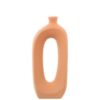 Jarron Ceramica Agujero 26cm Marron Teja 12x6x26cm