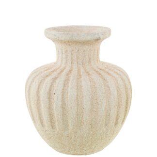 Jarrón Cerámica Beige Ø24x27cm