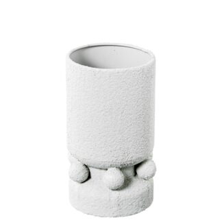 Jarrón Cerámica Blanco Ø13x24cm