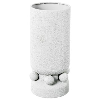 Jarrón Cerámica Blanco Ø13x30cm