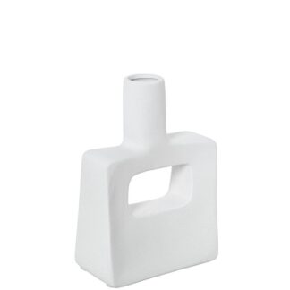 Jarrón Cerámica Blanco 14,5x7x20,5cm