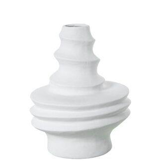 Jarron Ceramica Blanco 31x31x39 Cm.