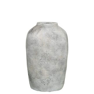 Jarrón Cerámica 32cm Gris Rústico Ø21x32cm