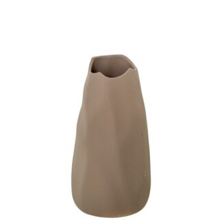 Jarron Ceramica Impermeable 28cm Marron 16,5x16,5x28cm