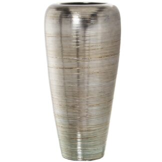 Jarron Ceramica Plata 93cm Ø40x93cm, Boca:ø25cm