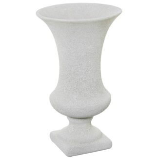 Jarrón Con Pie Cerámica 44cm Gris Arena Ø25x44cm