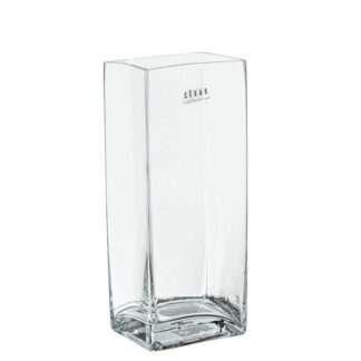 Jarrón Cristal Transparente 10x8x25cm