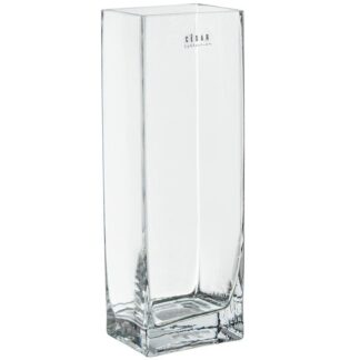 Jarrón Cristal Transparente 10x8x30cm