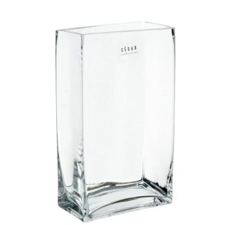 Jarrón Cristal Transparente 14x7,5x24,5cm