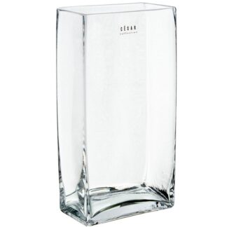 Jarrón Cristal Transparente 14x7,5x27cm