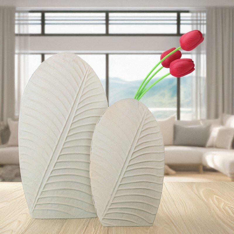 Jarrón Metal 54cm Blanco 32x13x54cm - Image 5