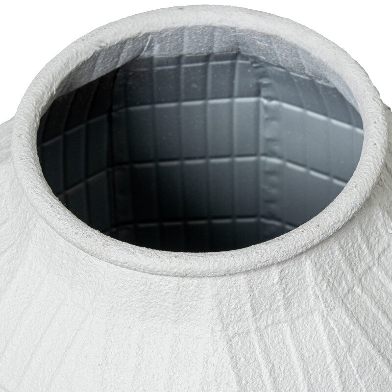 Jarrón Metal Blanco Ø25,5x57,5cm - Image 3