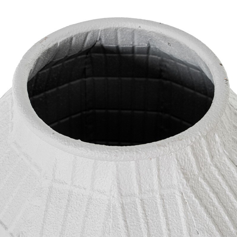 Jarrón Metal Blanco Ø25,5x77,5cm - Image 3