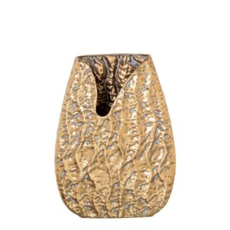 Jarrón Metal Dorado 24x11x33cm