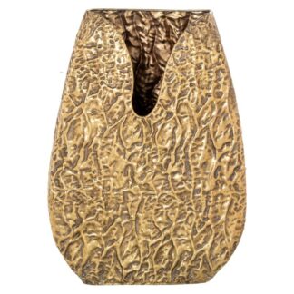 Jarrón Metal Dorado 32x13x44cm