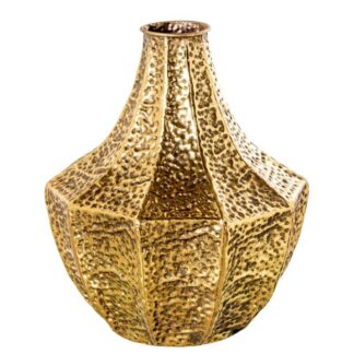 Jarrón Metal Dorado 35,5x33,5x42,5cm