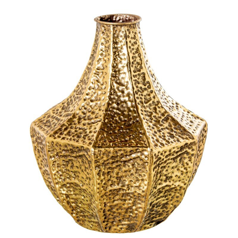 Jarrón Metal Dorado 35,5x33,5x42,5cm