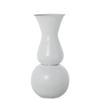Jarrón Metal Hierro Blanco Ø36x75cm
