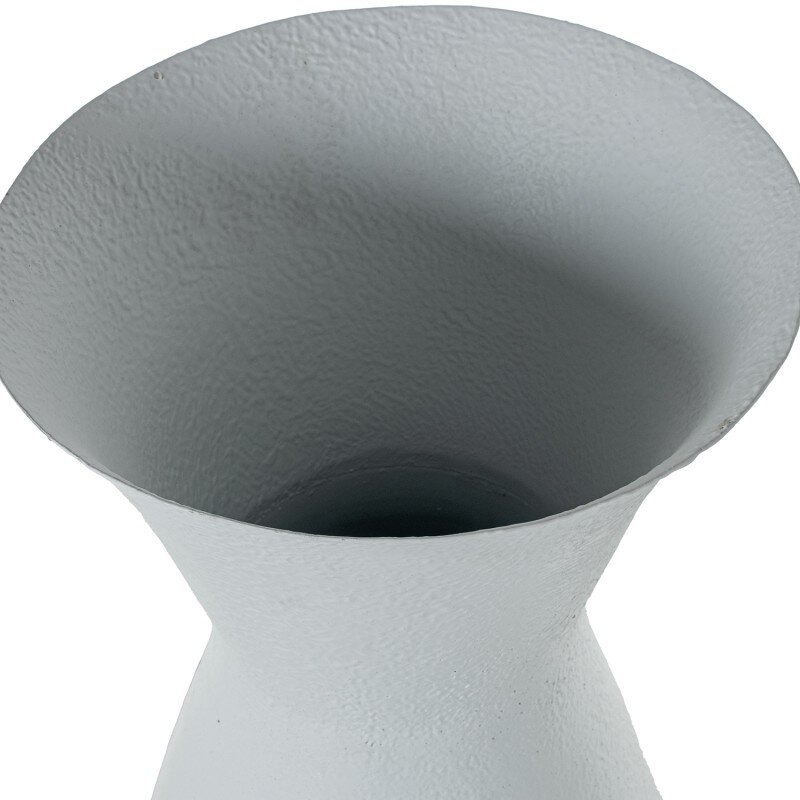 Jarrón Metal Hierro Blanco Ø36x75cm - Image 3