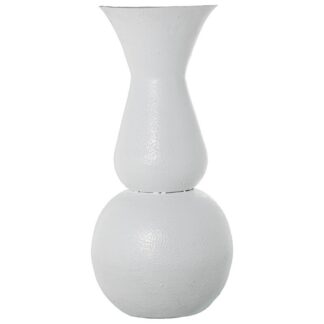 Jarrón Metal Hierro Blanco Ø40x83cm