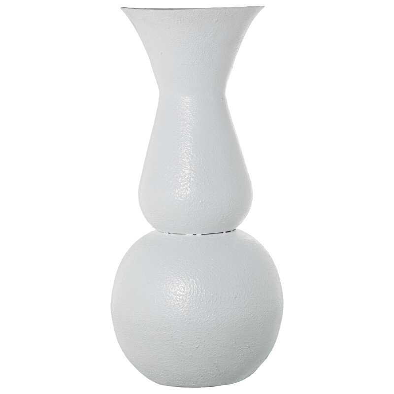 Jarrón Metal Hierro Blanco Ø40x83cm