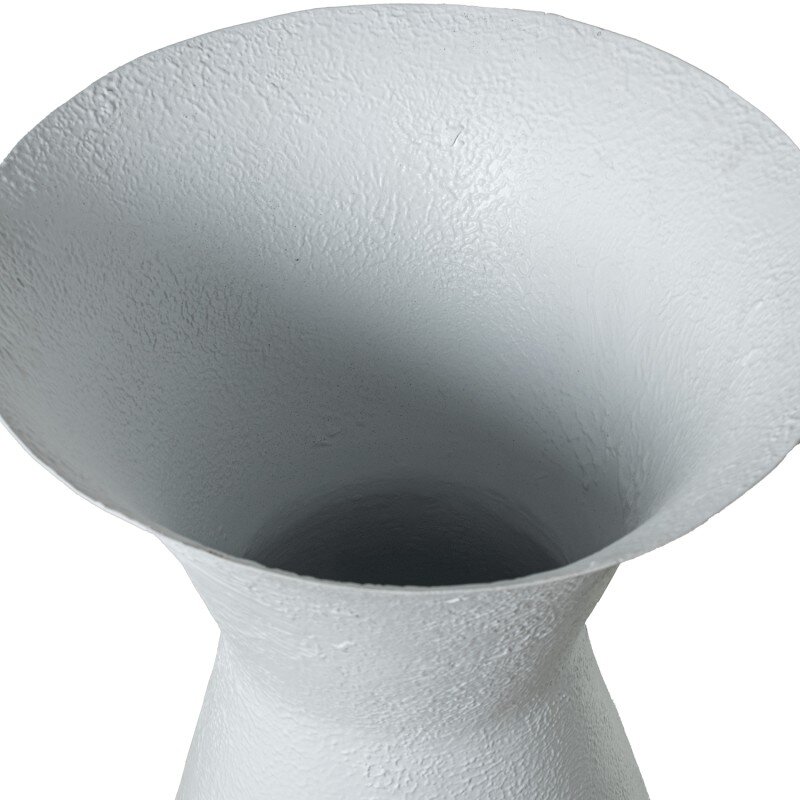 Jarrón Metal Hierro Blanco Ø40x83cm - Image 4