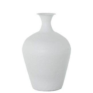 Jarrón Metal Hierro Blanco Ø45x71cm