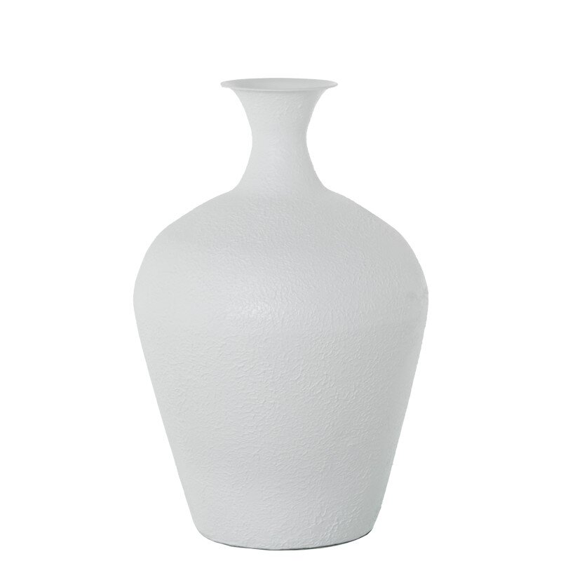 Jarrón Metal Hierro Blanco Ø45x71cm
