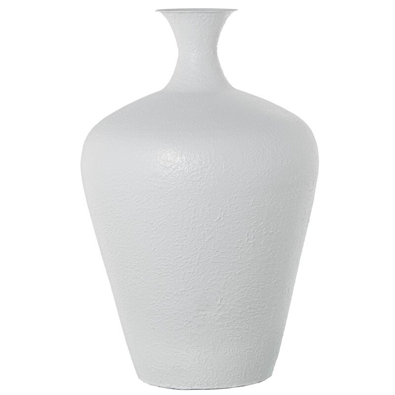 Jarrón Metal Hierro Blanco Ø48x80cm