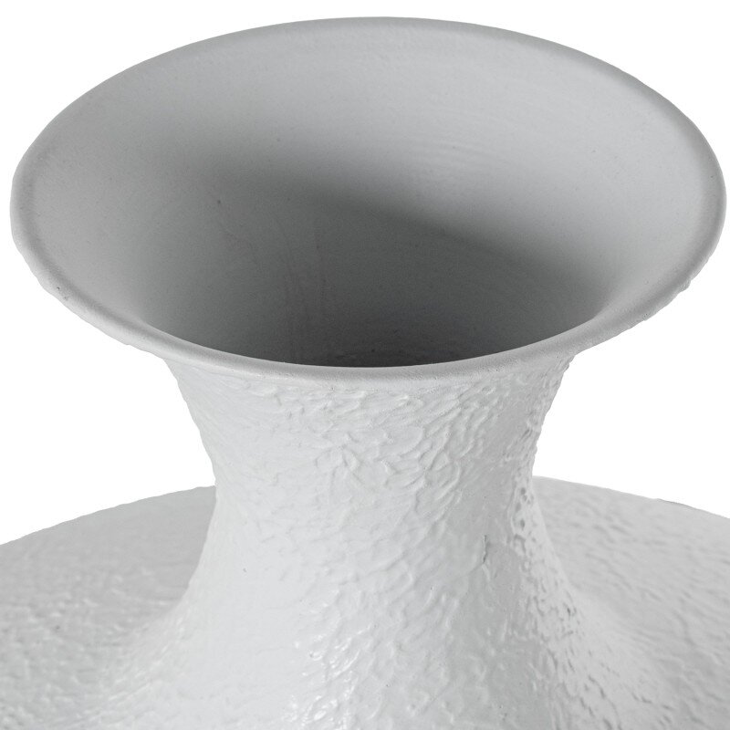 Jarrón Metal Hierro Blanco Ø48x80cm - Image 4