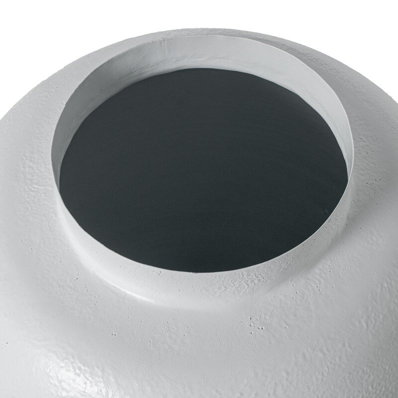 Jarrón Metal Hierro Blanco Ø49x89cm - Image 4