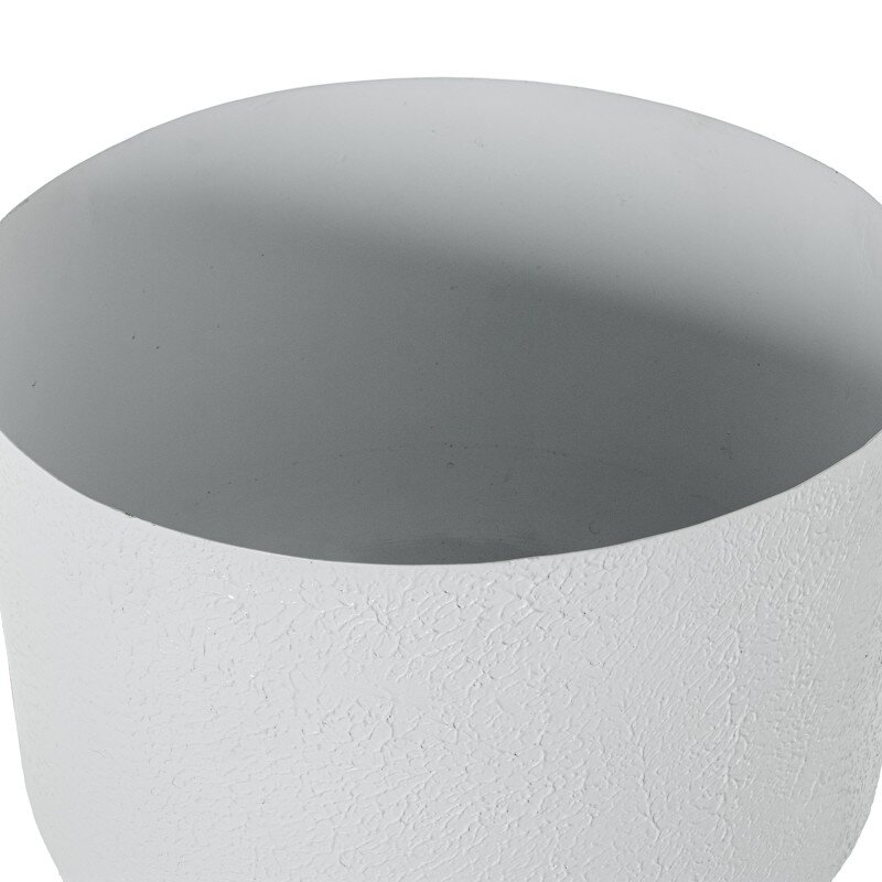 Jarrón Metal Hierro Blanco Ø50x73cm - Image 2