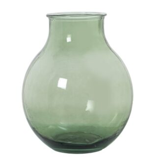 Jarrón Vidrio Reciclado 12l Verde Ø29x36cm