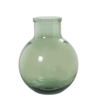 Jarrón Vidrio Reciclado 8l Verde Ø24x31cm