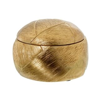 Joyero Resina Dorada Ø11,5x8cm