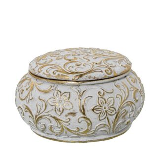 Joyero Resina Dorado Ø12x7cm