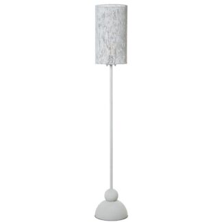 Lámpara De Pie Metal Blanca 1xe27 Max.40w Interruptor De Pie Ø23x151cm Cable Negro:170cm