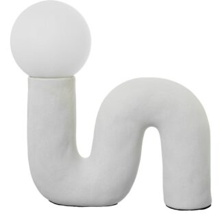 Lampara Sobremesa Ceramica Blanca 1xg9 No Incluida 30x12x30.5cm
