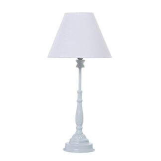 Lámpara Sobremesa Metal Blanco+92264, 1xe14 Max40w No Inclui Ø23x49cm Base:ø11x36cm
